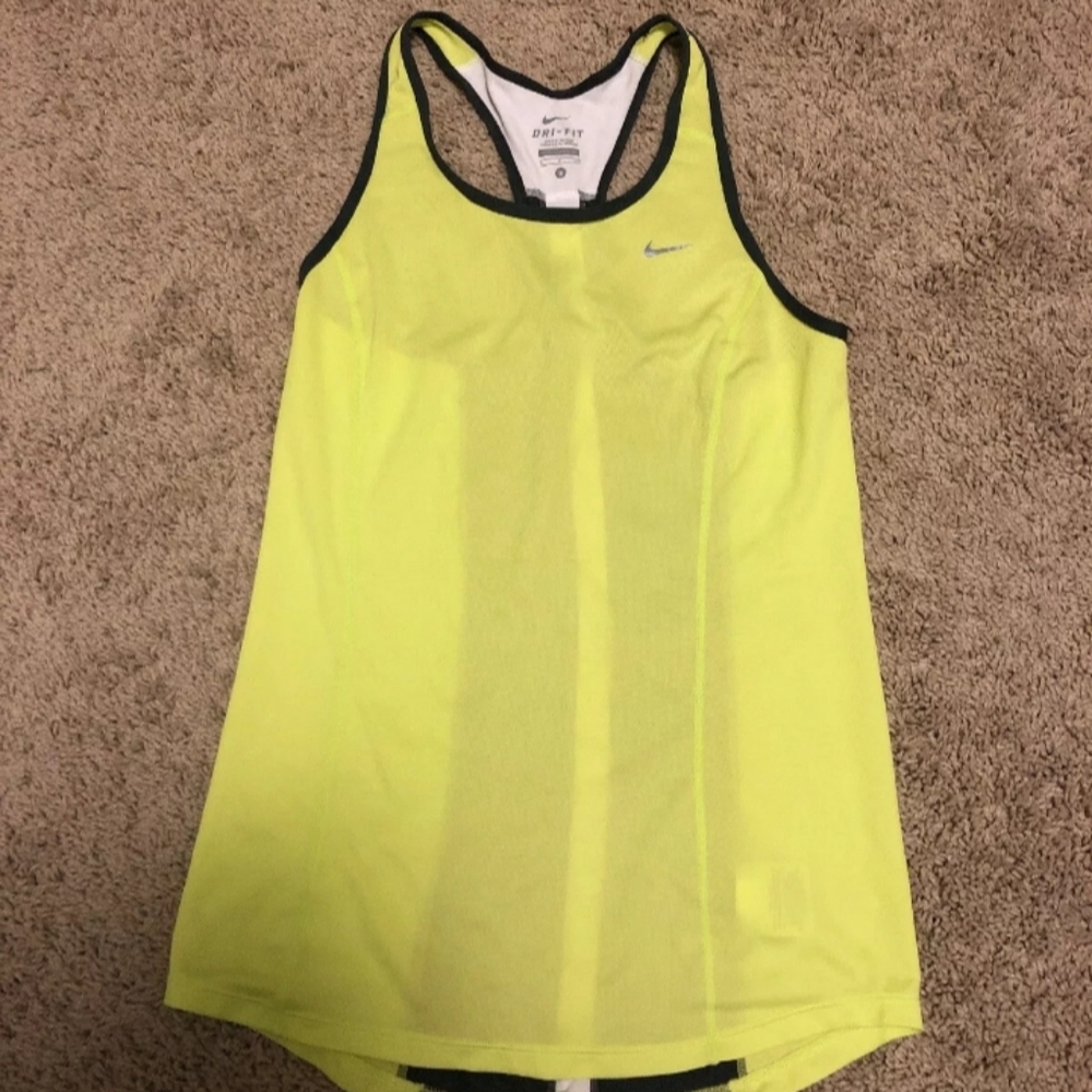 Nike Women’s Dri-Fit Neon Racer Back Tank Top Size